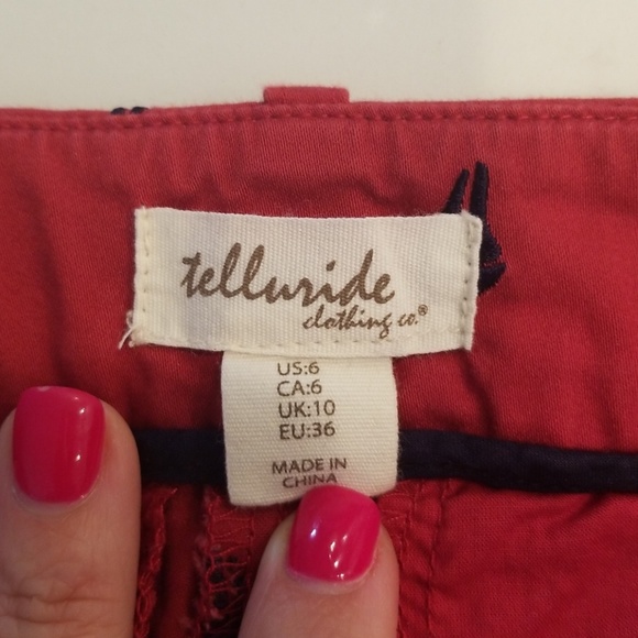 Red Nautical Shorts - Picture 3 of 4